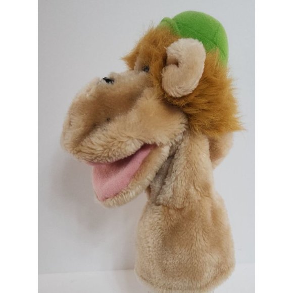 Vintage Monkey with Hat Hand Puppet Plush Stuffed Animal Made in Korea Cute Rare - Picture 6 of 8
